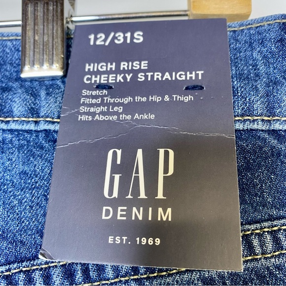 GAP denim high-rise cheeky straight shirt jeans - Picture 11 of 11